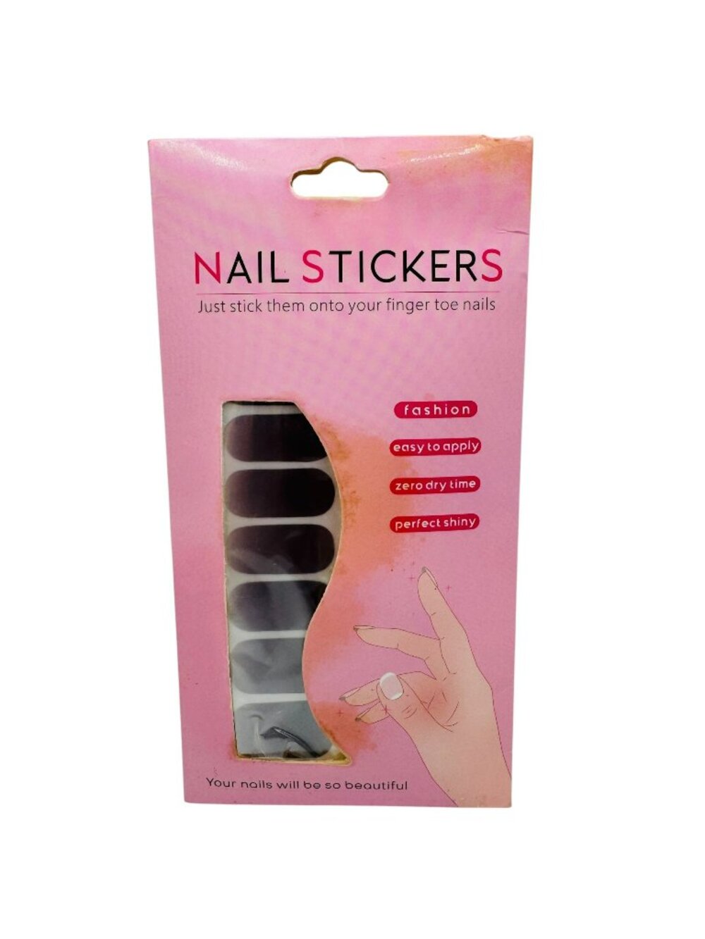 Nail Stickers For Fingers & Toes With Fashionable Shiny Finish Easy Application